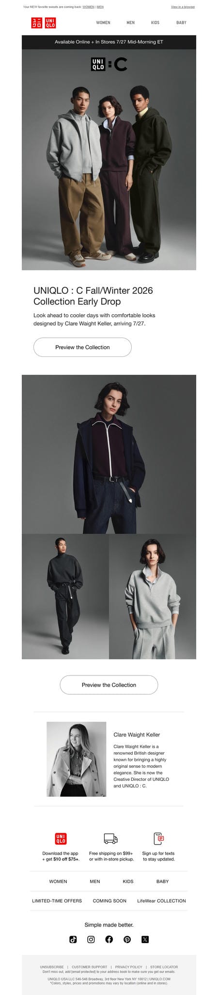 邮件模板创意 Uniqlo 499