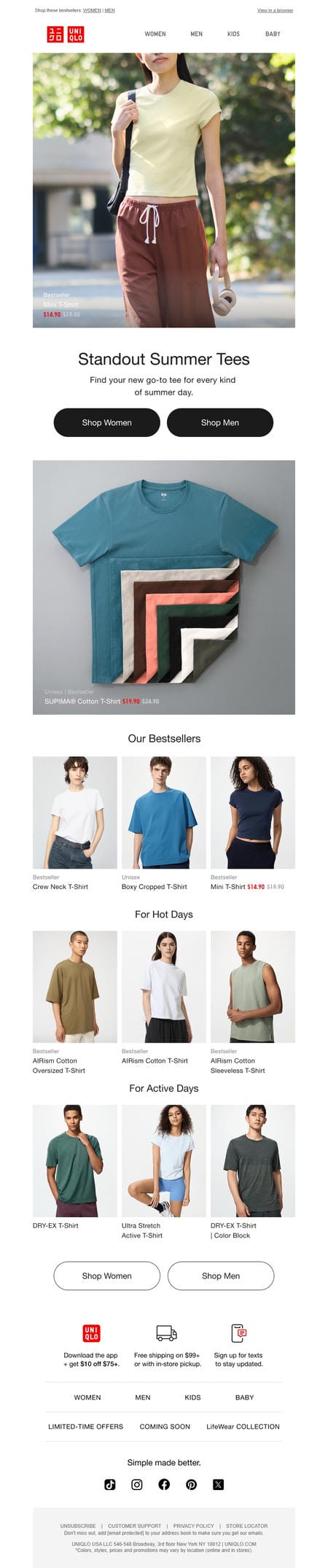 邮件模板创意 Uniqlo 500