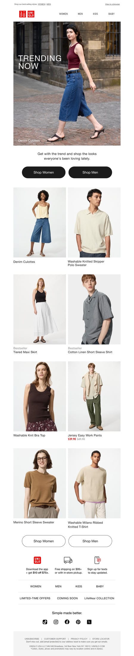 邮件模板创意 Uniqlo 502