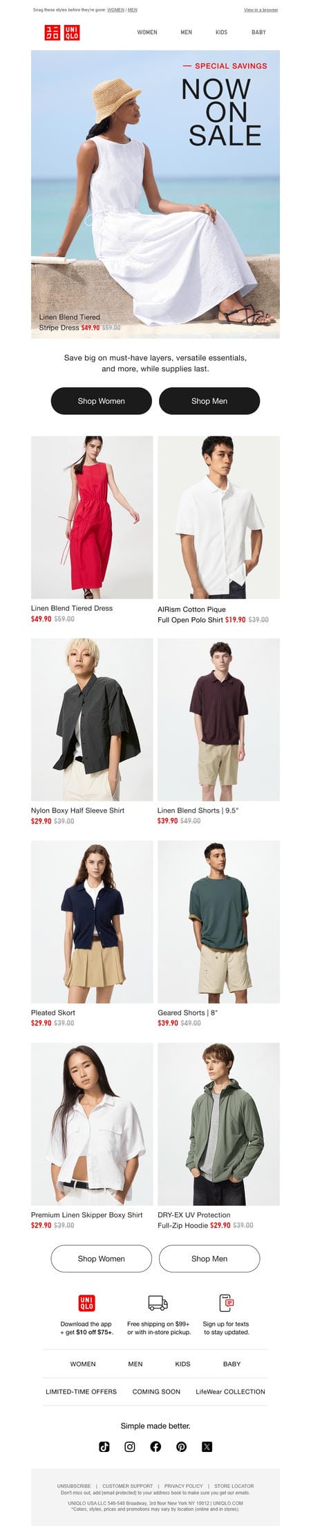 邮件模板创意 Uniqlo 509