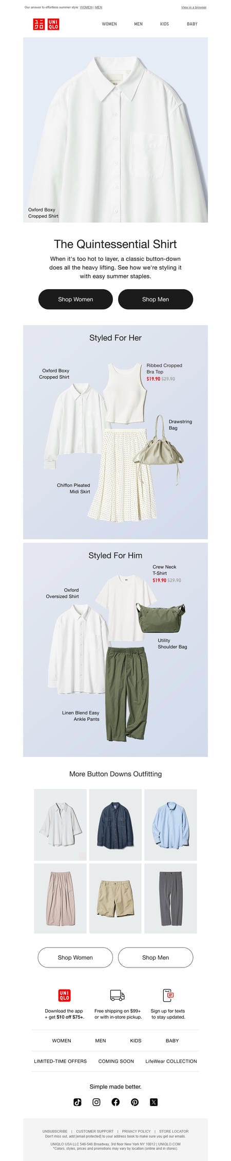 邮件模板创意 Uniqlo 514
