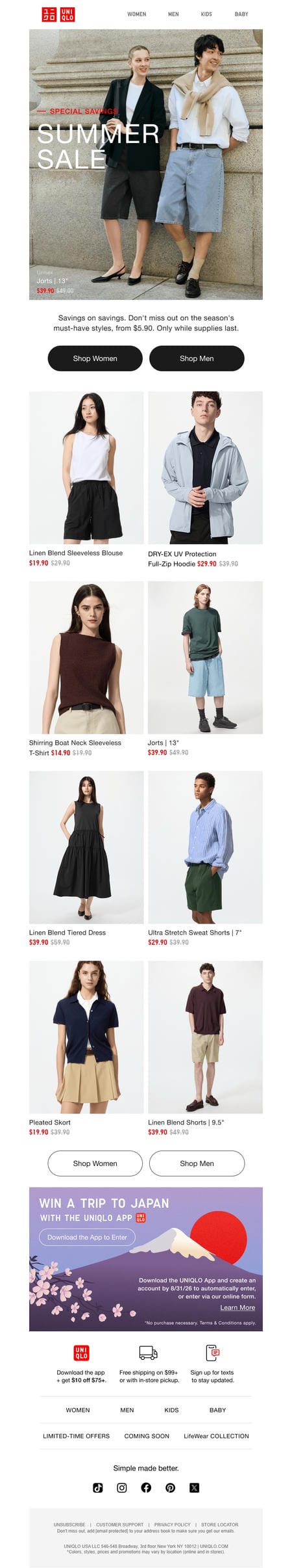 邮件模板创意 Uniqlo 517
