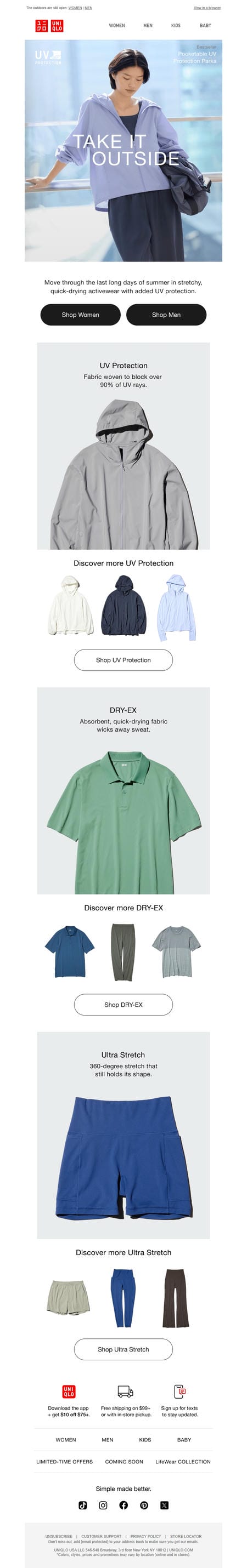邮件模板创意 Uniqlo 520