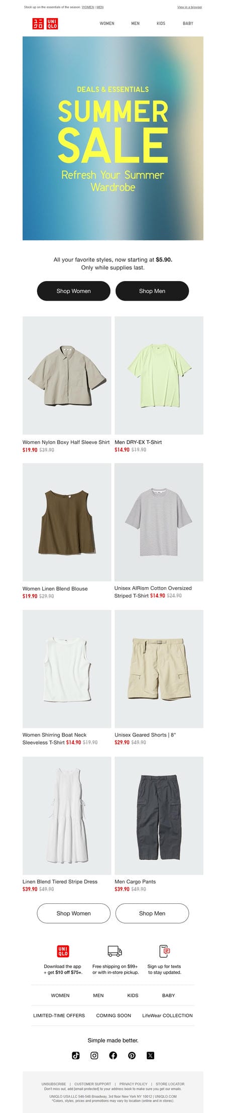 邮件模板创意 Uniqlo 523