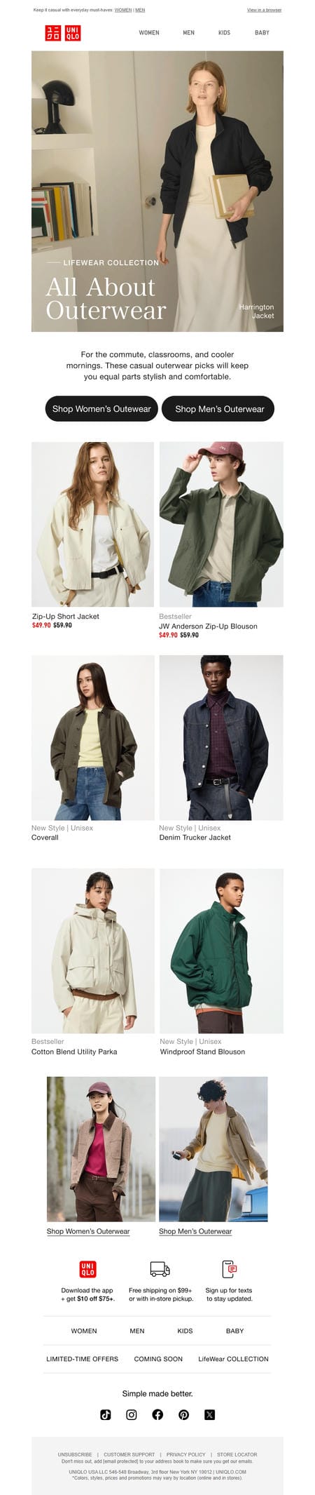 邮件模板创意 Uniqlo 527