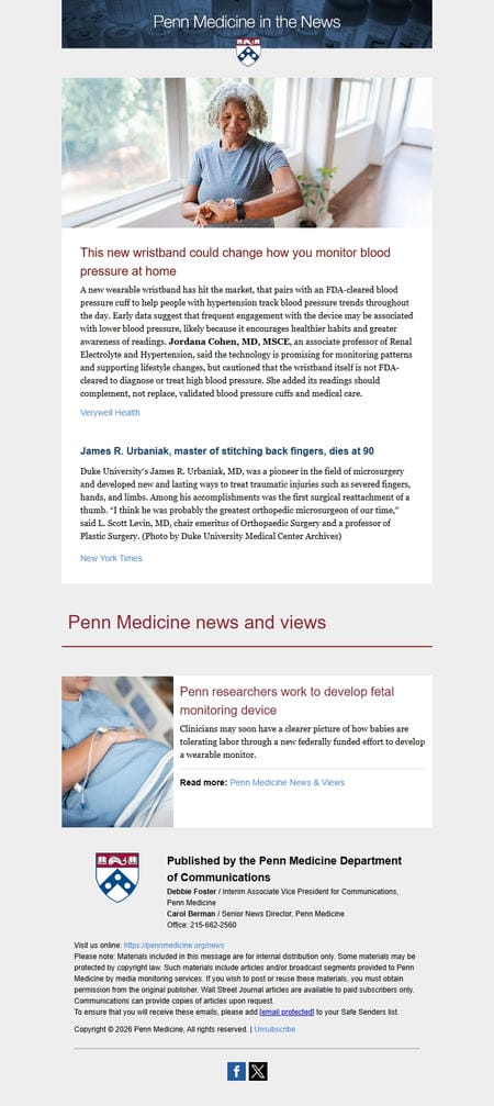 邮件模板创意 University Of Pennsylvania Health System 20