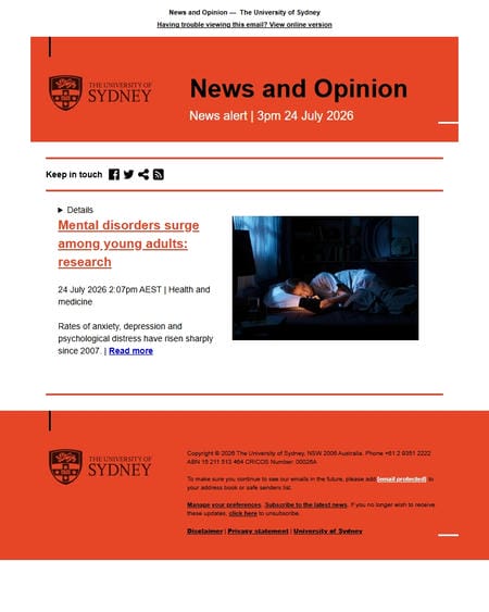 邮件模板创意 University Of Sydney Media Office 611