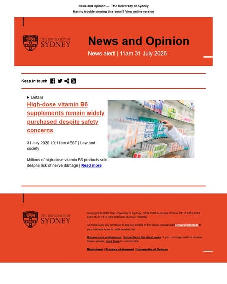 邮件模板创意 University Of Sydney Media Office 618