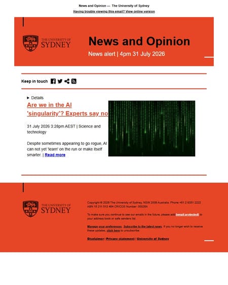 邮件模板创意 University Of Sydney Media Office 619