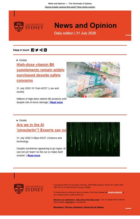 邮件模板创意 University Of Sydney Media Office 620