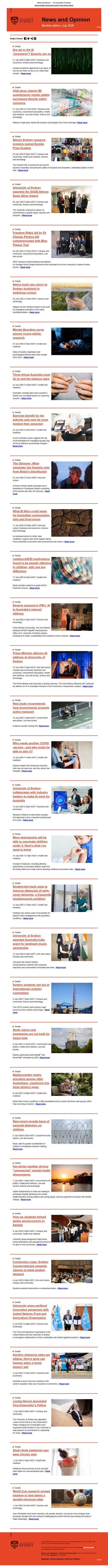 邮件模板创意 University Of Sydney Media Office 622