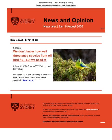 邮件模板创意 University Of Sydney Media Office 623