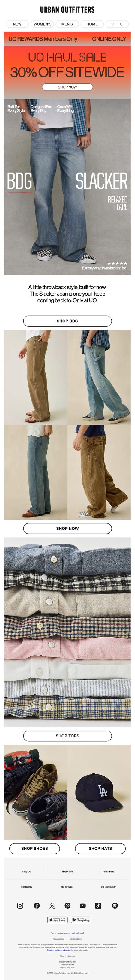 邮件模板创意 Urban Outfitters 764