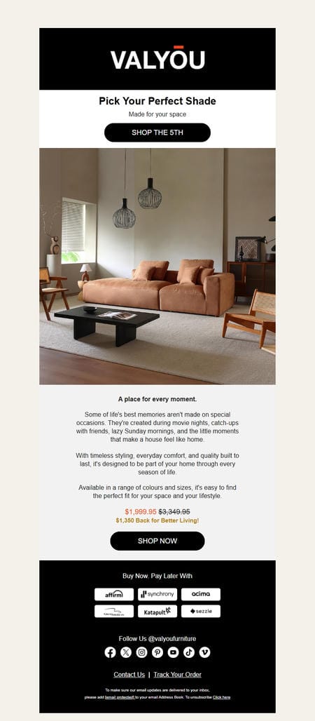 邮件模板创意 Valyou Furniture 33