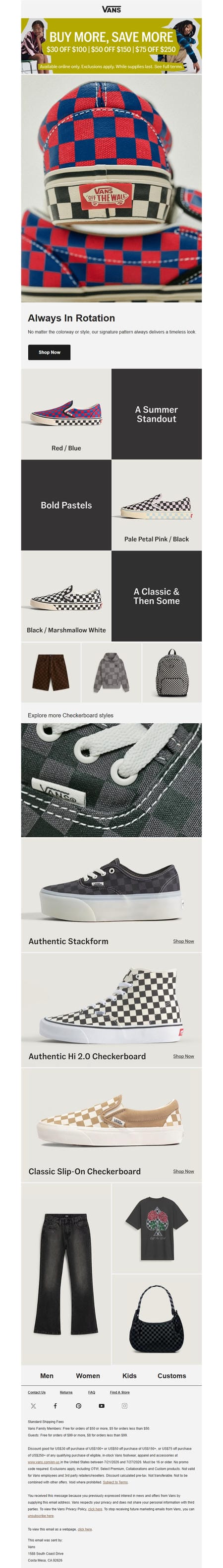 邮件模板创意 Vans 245