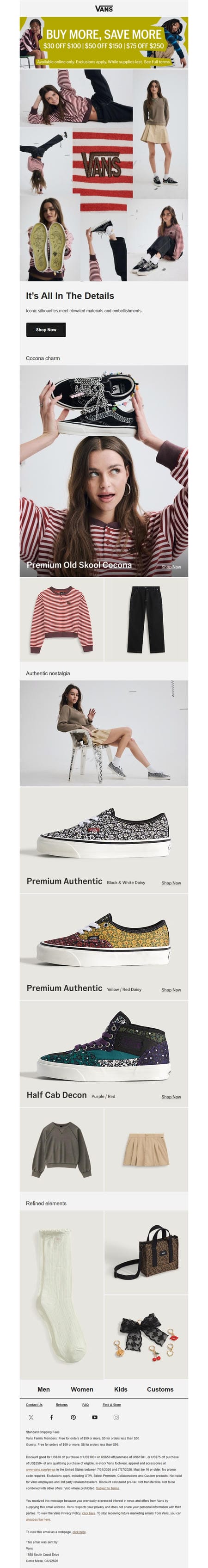 邮件模板创意 Vans 246