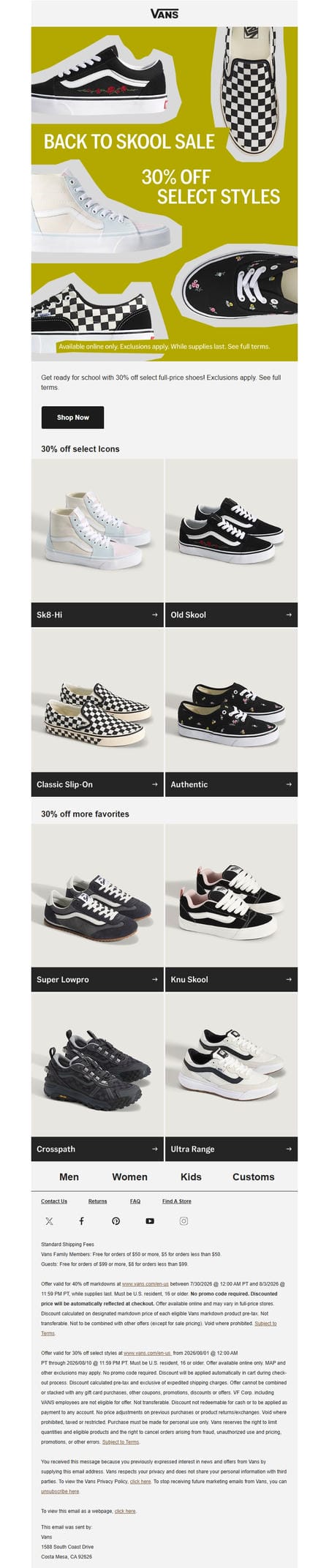 邮件模板创意 Vans 252