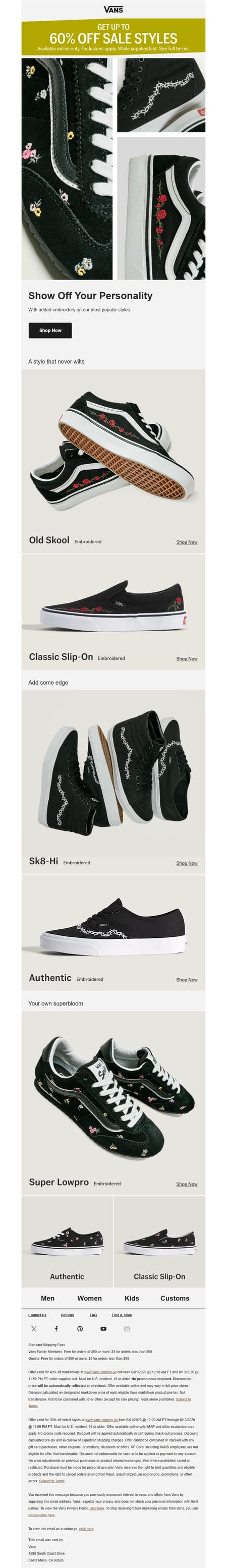邮件模板创意 Vans 259