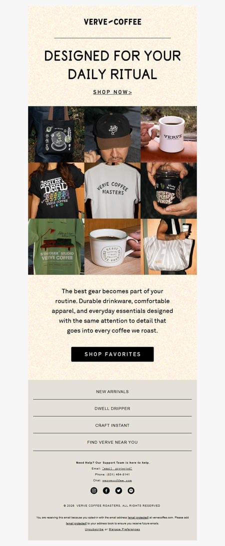 邮件模板创意 Verve Coffee Roasters 67