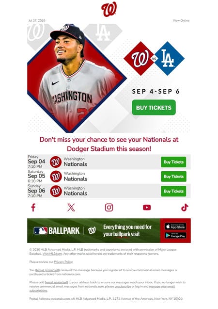 邮件模板创意 Washington Nationals 50