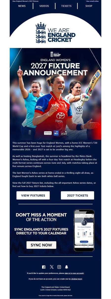 邮件模板创意 We Are England Cricket Supporters 78