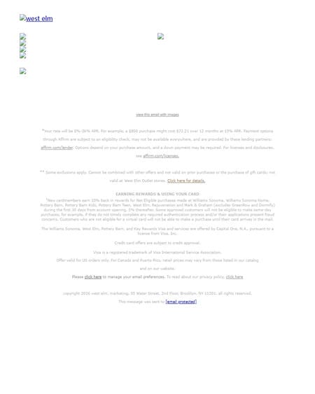 邮件模板创意 West Elm 256