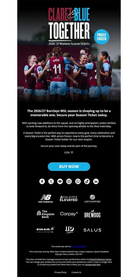 邮件模板创意 West Ham United F C 276