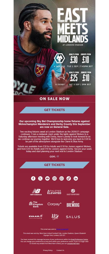 邮件模板创意 West Ham United F C 277