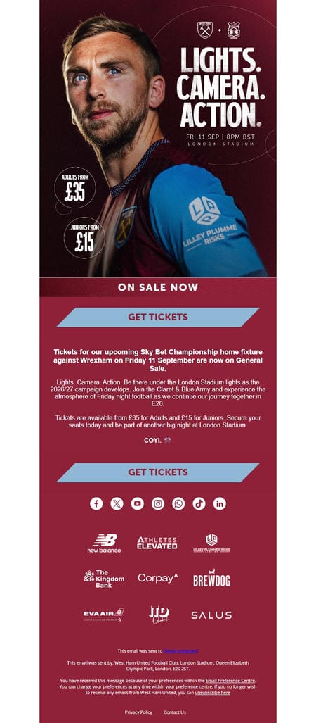 邮件模板创意 West Ham United F C 278