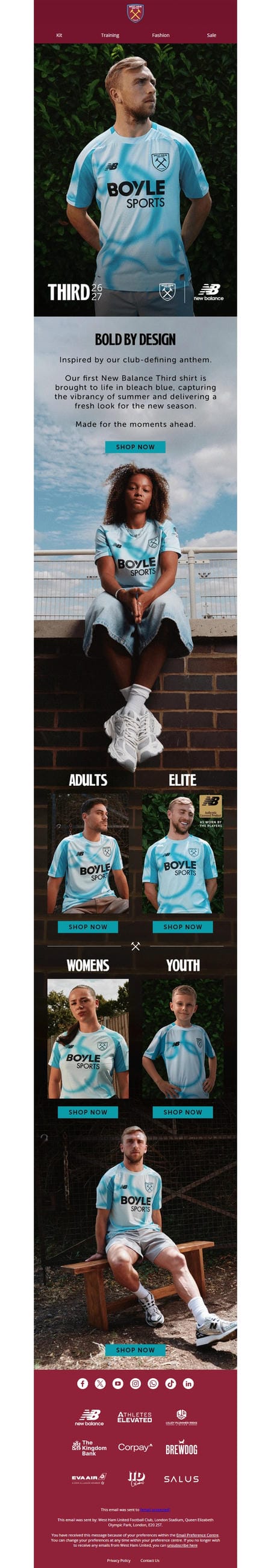 邮件模板创意 West Ham United F C 280