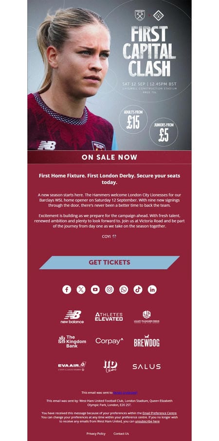 邮件模板创意 West Ham United F C 281