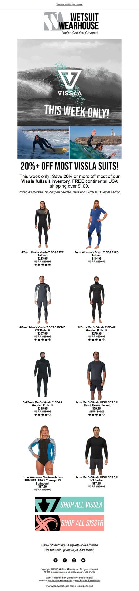 邮件模板创意 Wetsuit Wearhouse 43