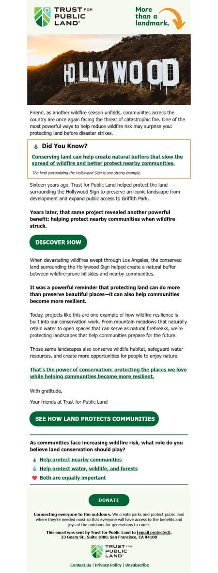邮件模板创意 Wildfire Risk Trust For Public Land
