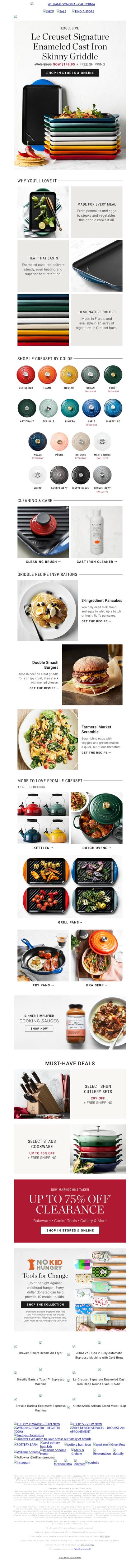 邮件模板创意 Williams Sonoma 140