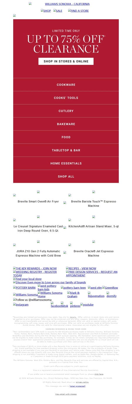 邮件模板创意 Williams Sonoma 145