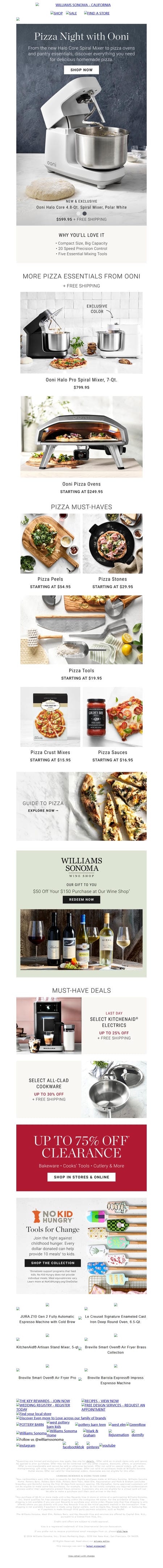 邮件模板创意 Williams Sonoma 167