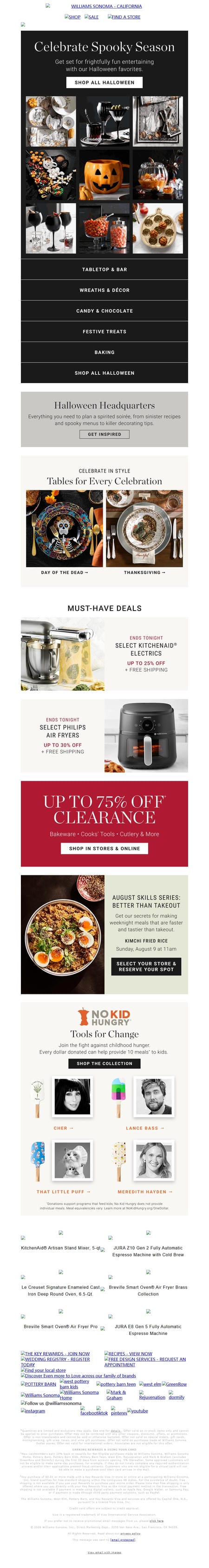 邮件模板创意 Williams Sonoma 169