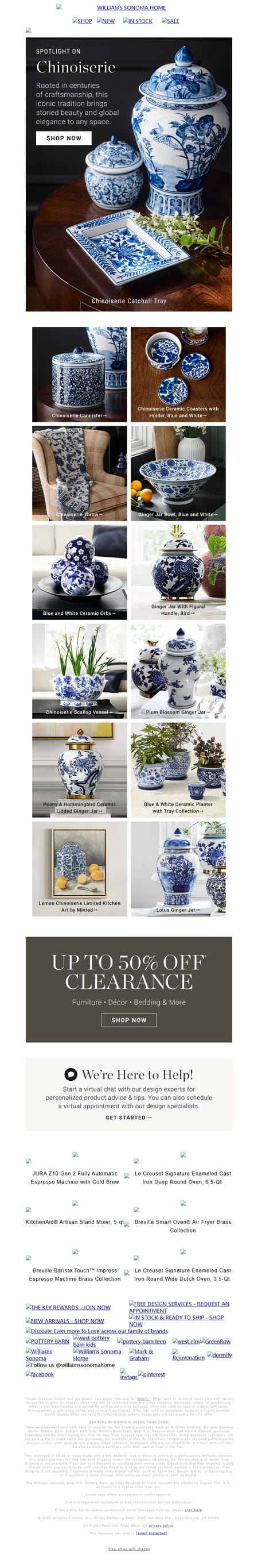 邮件模板创意 Williams Sonoma Home 13