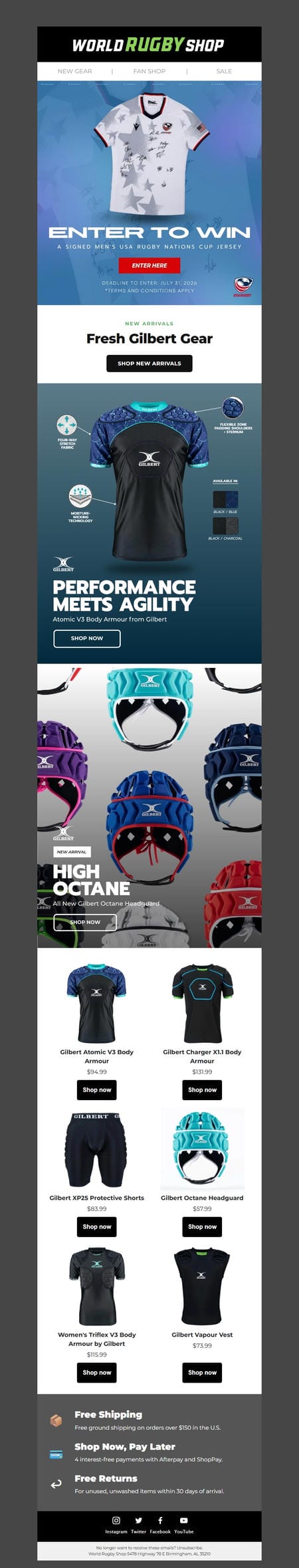 邮件模板创意 World Rugby Shop 154