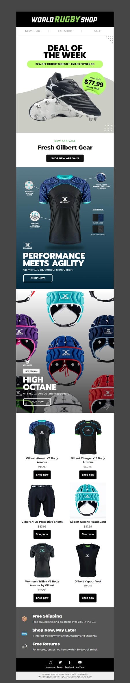 邮件模板创意 World Rugby Shop 155