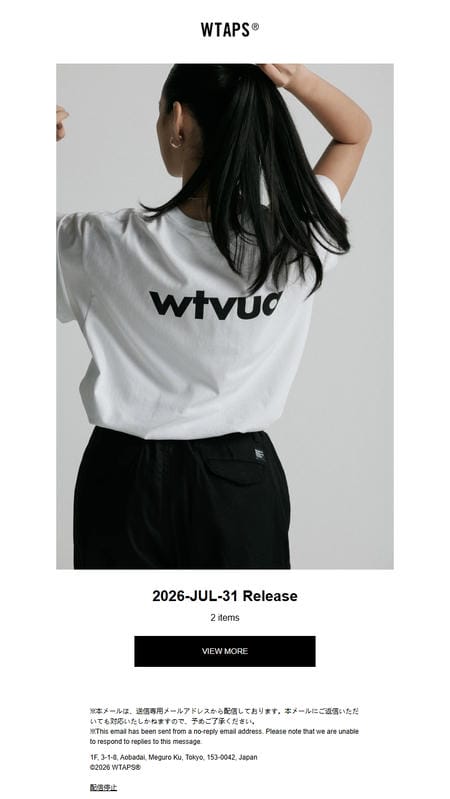 邮件模板创意 Wtaps 18