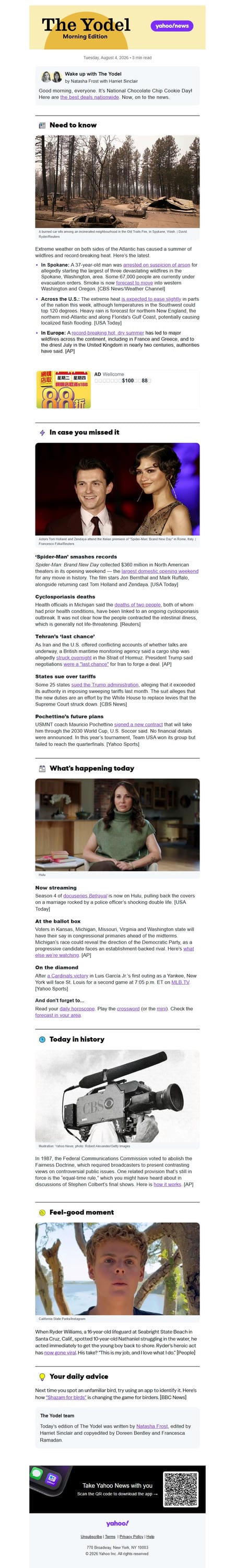 邮件模板创意 Yahoo News 160