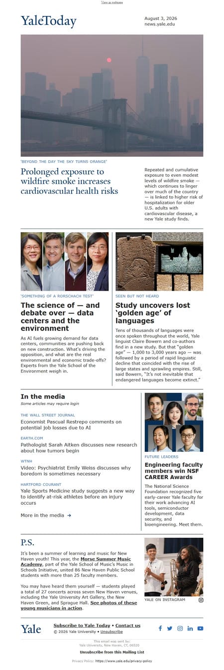 邮件模板创意 Yale Today 22