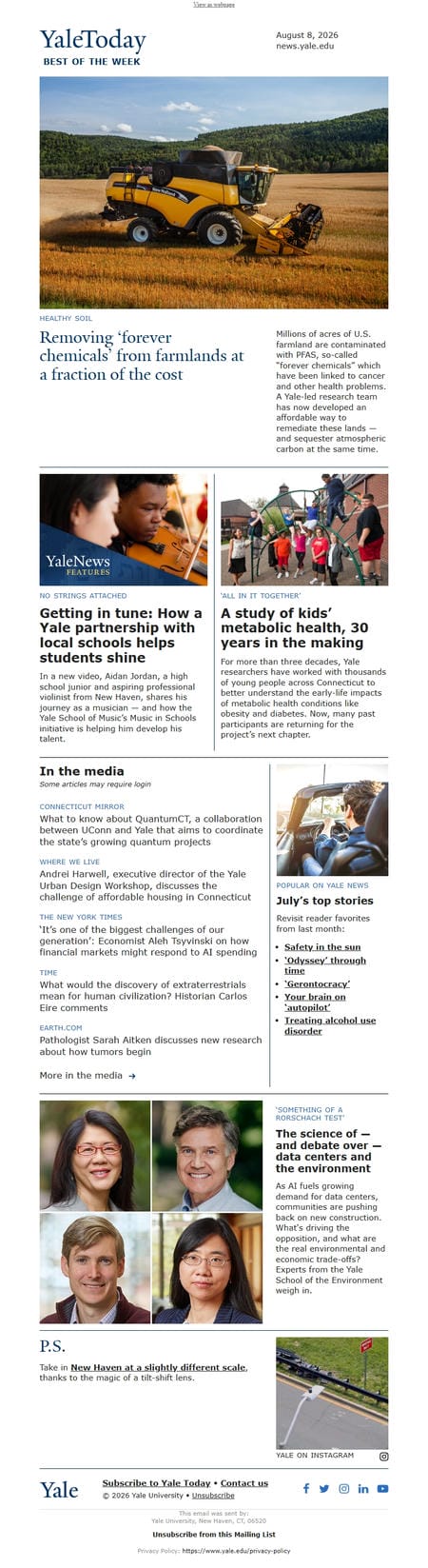 邮件模板创意 Yale Today 25