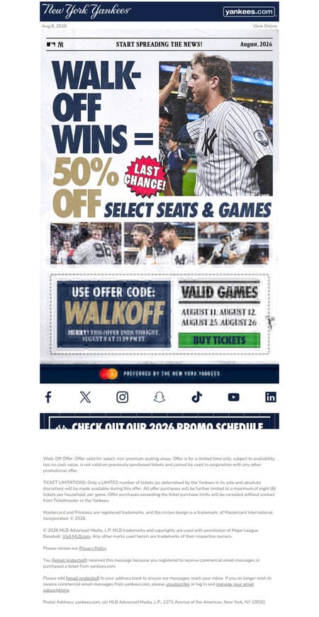 邮件模板创意 Yankee Stadium Ticket Office 32