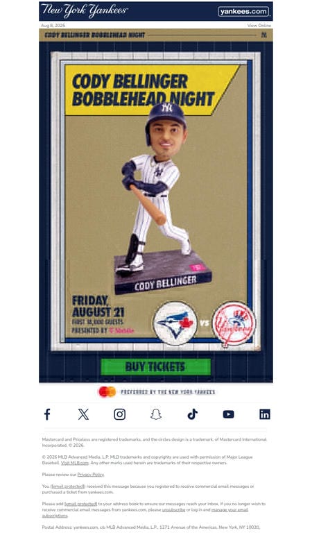 邮件模板创意 Yankee Stadium Ticket Office 33