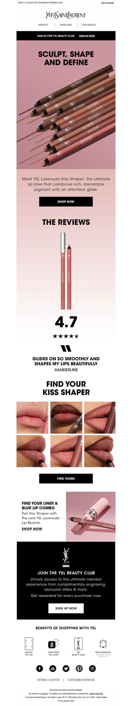 邮件模板创意 Ysl Beauty 17