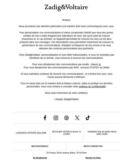 邮件模板创意 Zadigvoltaire 180