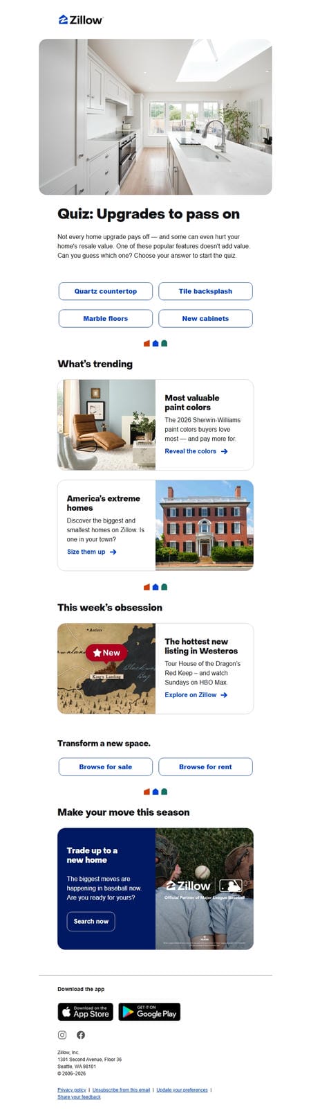 邮件模板创意 Zillow 183