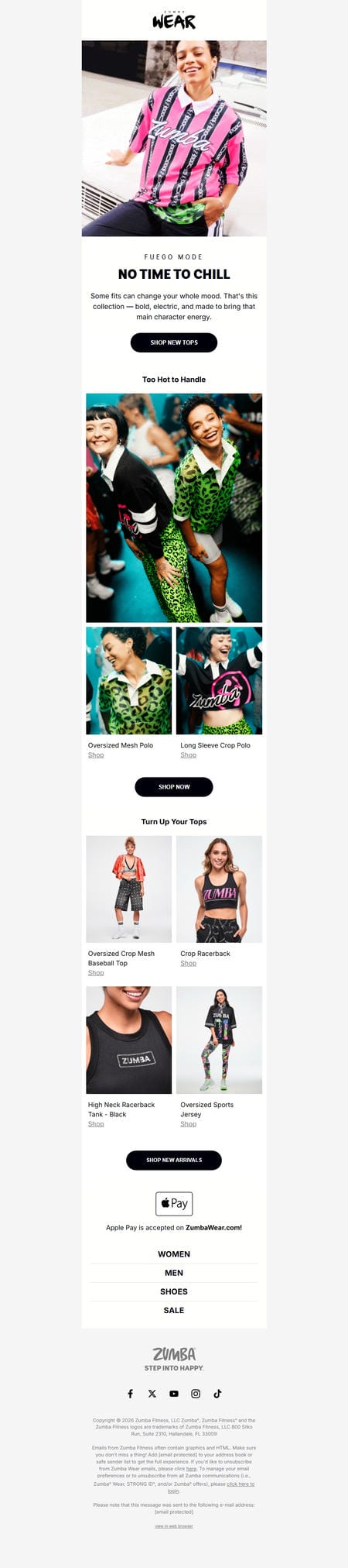 邮件模板创意 Zumba Wear 52